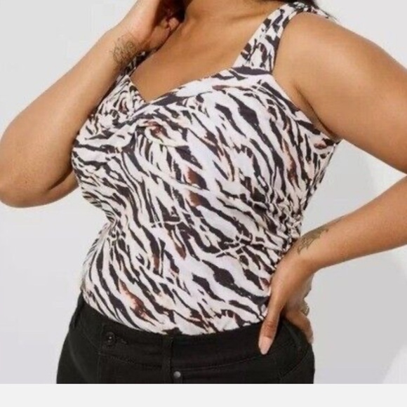 Torrid Studio Knit Animal Print Sleeveless Blouse Size 3X - Picture 1 of 6